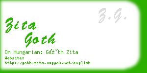 zita goth business card